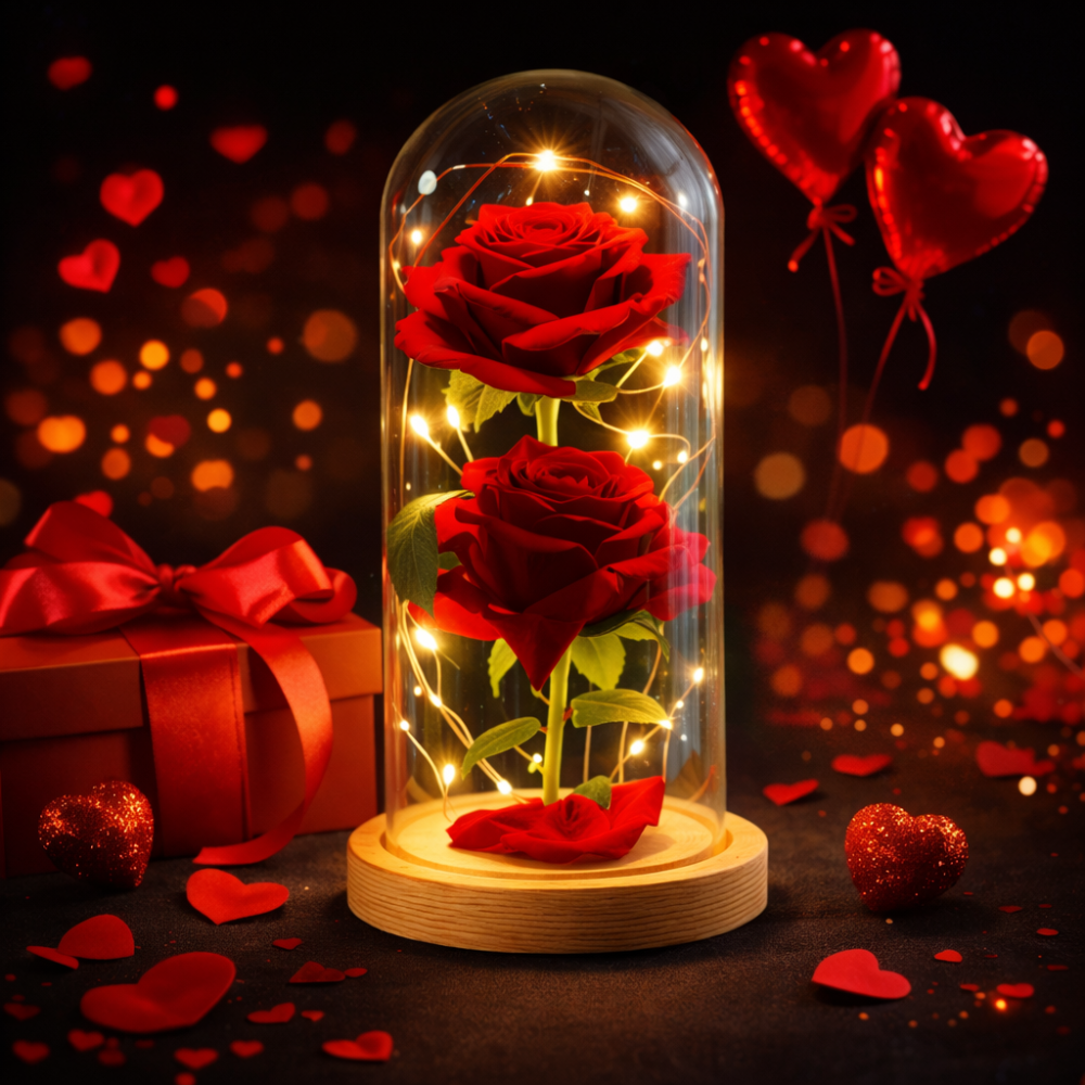 Wieczna Róża W Szkle - naszewalentynki.pl